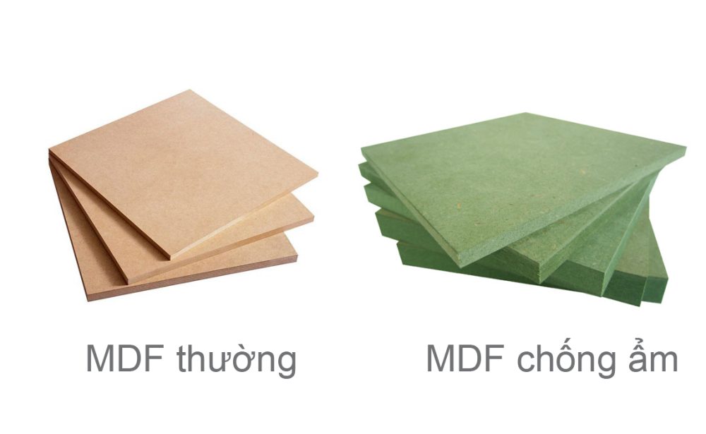 Ván gỗ MDF có 2 loại cơ bản MDF thường và MDF lõi xanh (chống ẩm) Ván gỗ MDF có 2 loại cơ bản MDF thường và MDF lõi xanh (chống ẩm)